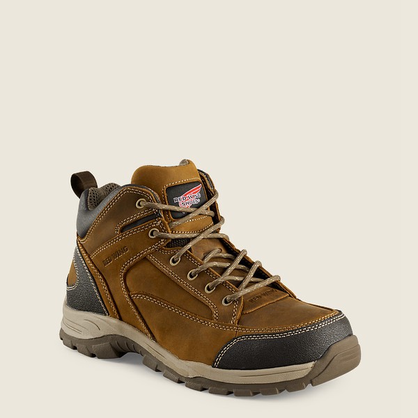 Botas Red Wing Hiking Hombre Marrom - Truhiker - 5-Inch Safety Toe - 402-GZHSRW